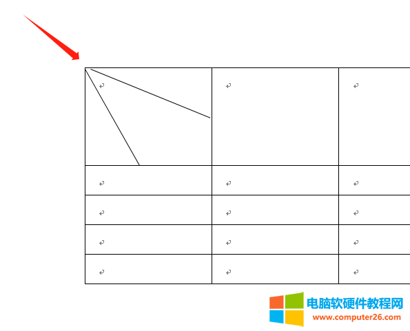 word表格绘制一条斜线后如何输入文字