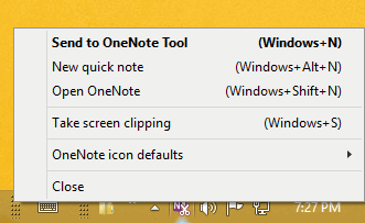 onenote2016截图快捷键