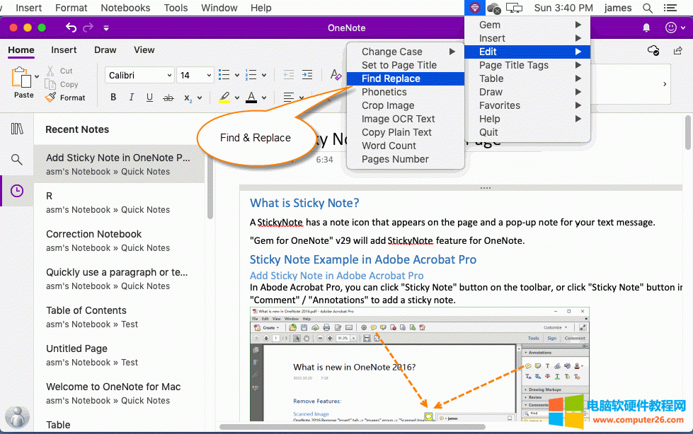 mac的onenote